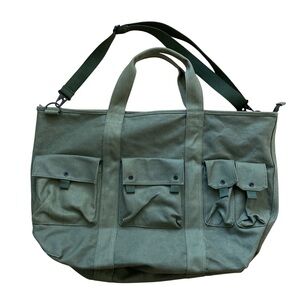 Zara Military Style Extra Large Duffle Bag with Utility Pockets